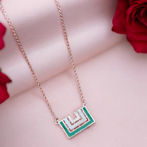 Enamel Geometric Necklace