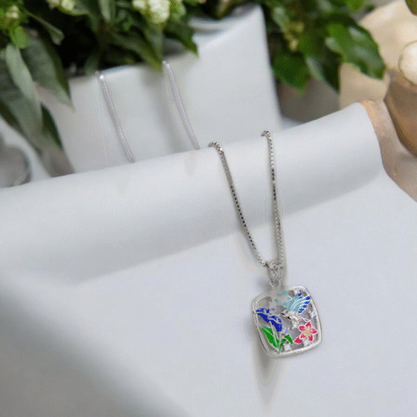 Hummingbird Blossom Pendant - Image 2