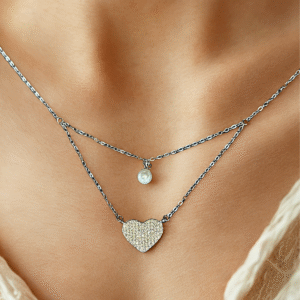 Lustrous Heart Layered Pendant 💖✨